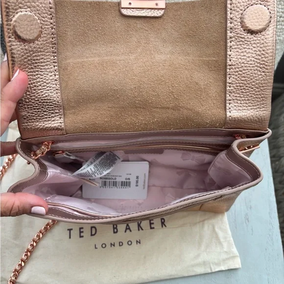 NWT* TED BAKER Rose Gold Crossbody Bag - Picture 5 of 11